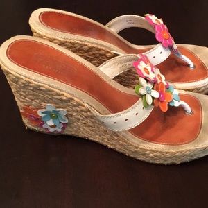 Coach Jessica Patent wedge sandal white/multi